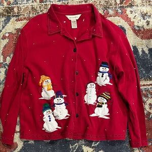 Bechamel Red Embroidered Knitwear